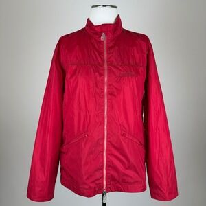 Alessandro Albanese Red Equestrian Windbreaker Jacket Made in Italy Womens Large